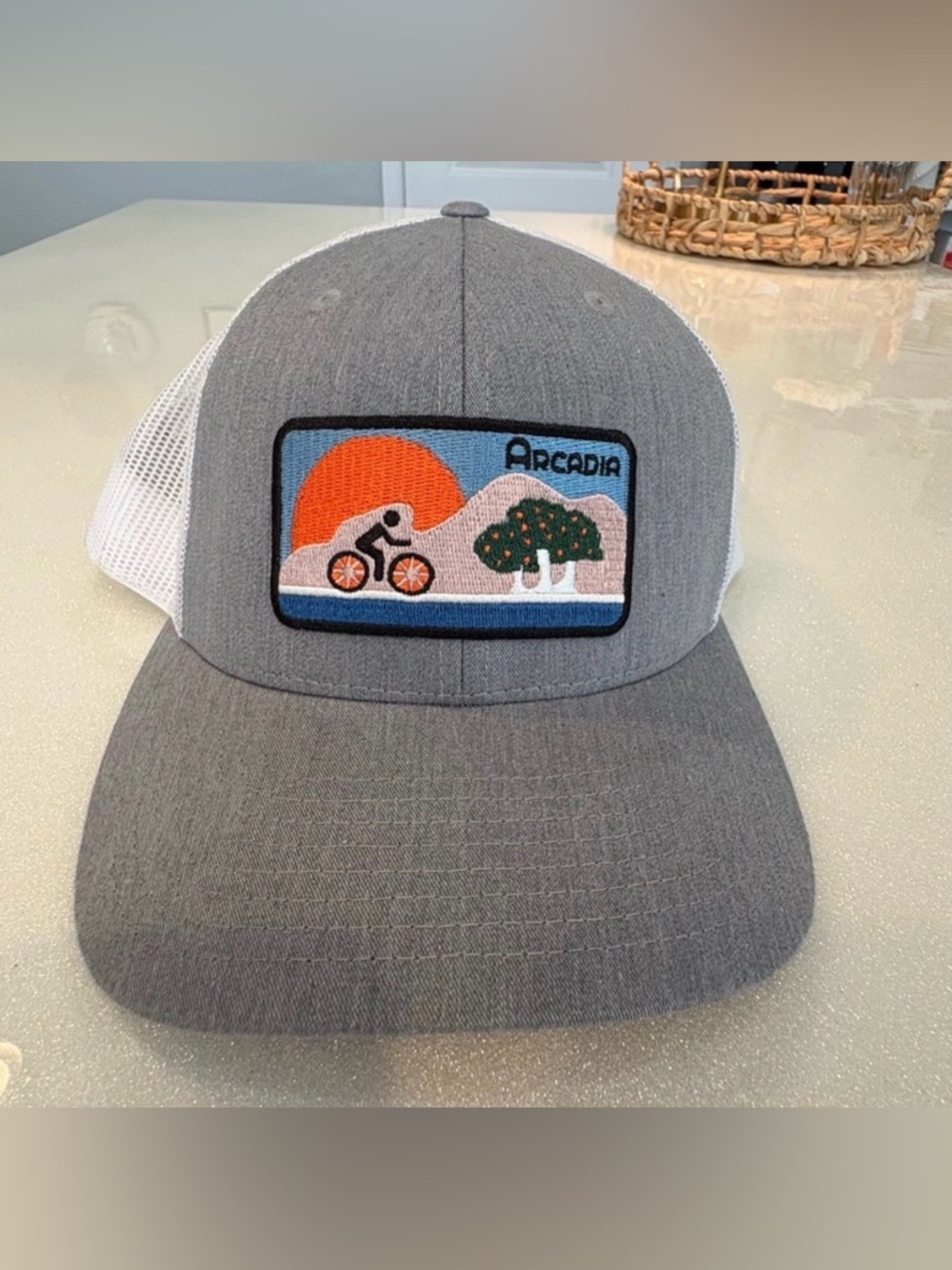 Baseball Hat Arcadia Grey White Cyclist Orange Pink Blue Granola Girl Camping